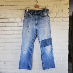 Vintage Patched & Distressed Levi's 517 33 x 34